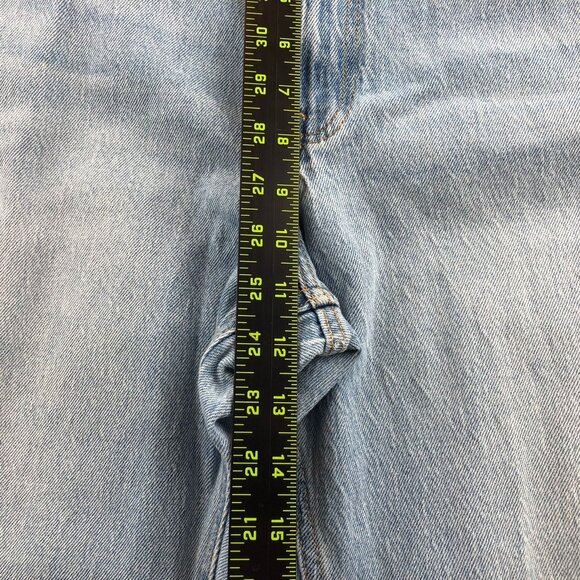 NWT Goldie Blues Women's Legacy Straight Jeans Size 16 Blue Denim Mid-Rise Slit - Picture 6 of 16